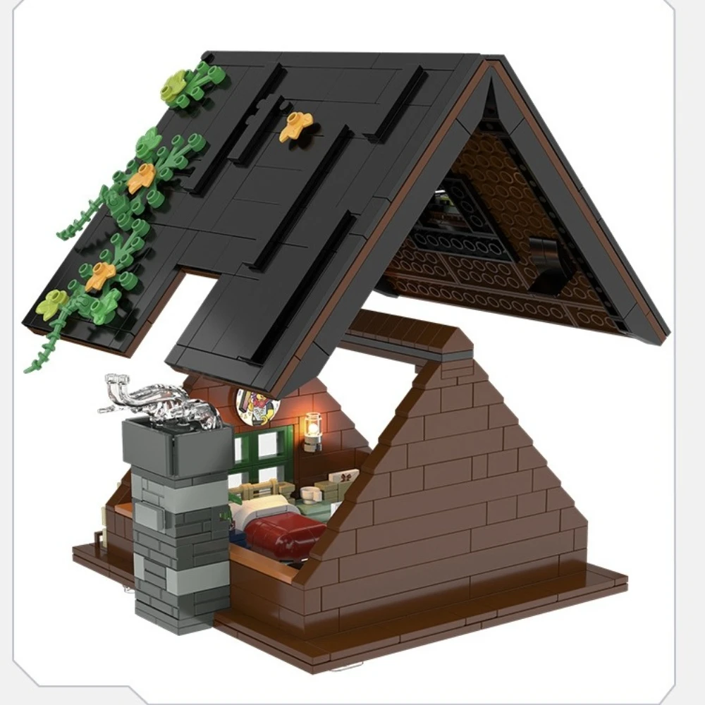 MOC Wildnis Holz Wald Hütte Bausteine Set Baum Hütte Villa Haus Dekor Idee Spielzeug Für Kinder Geburtstag Urlaub Geschenke