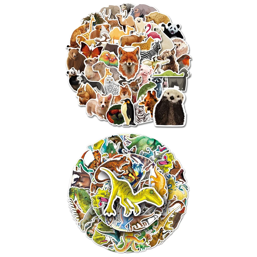 10/30/50PCS Cartoon Animal Panda Personality Creative Sticker Collection  DIY Guitar Notebook Mug Refrigerator Sticker Wholesale