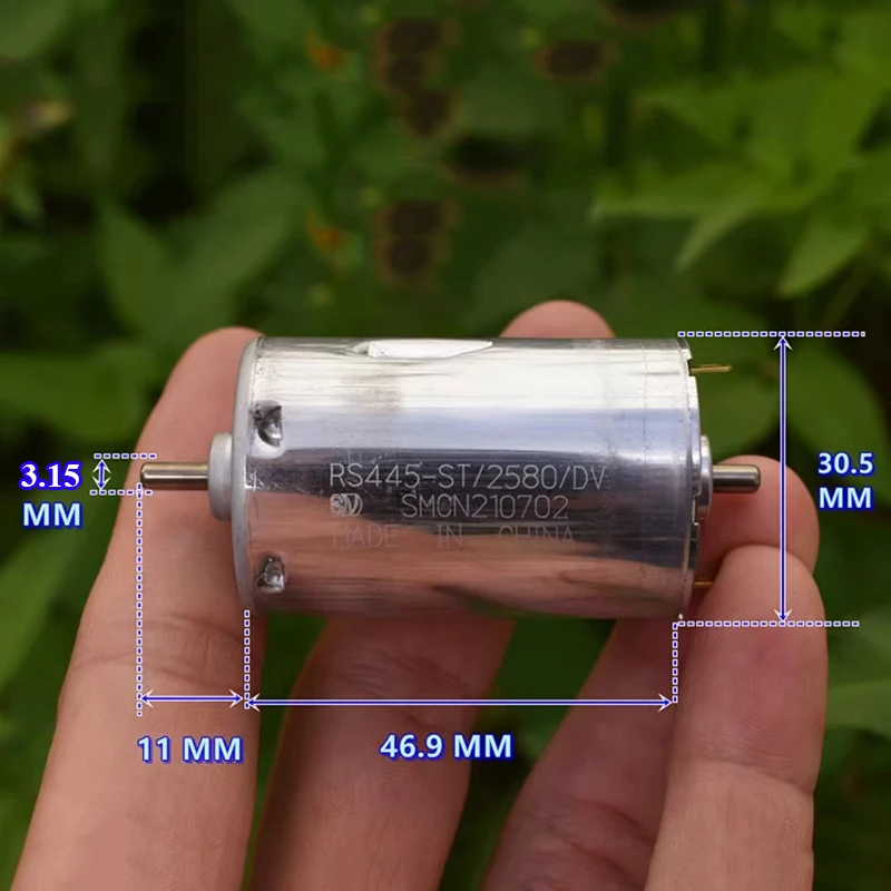 Standard Motor RS445-ST/2580 DC 12V 5800RPM Dual Shaft Micro 30.5mm Electric Motor DIY Hobby Toy Model Office Printer