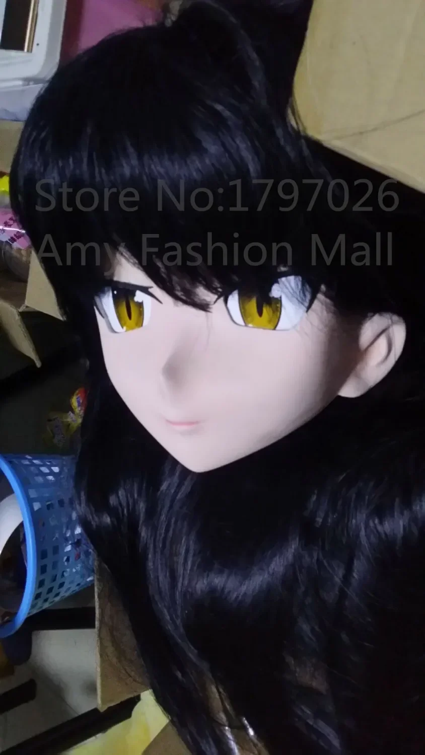 Cartoon Character Handmade Female Latex Silicone Full Face Kigurumi Mask Cosplay Kiger Crossdresser Anime Mask Skin Fetish Masks