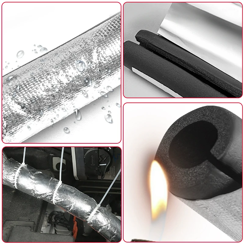 Air Conditioning Condenser Pipe Insulation Sleeve Unit Copper Tube Sponge Flame Retardant For Byd Atto 3 2022 2023