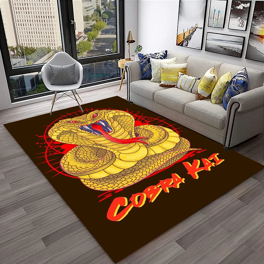 

3D Cobra Kai Amanda TV Karate HD Carpet Rug for Home Living Room Bedroom Sofa Doormat Decor,kid Play Area Rug Non-slip Floor Mat