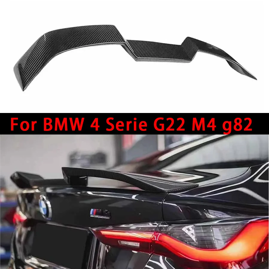 

For BMW 4 Serie G22 M4 g82 425 440 Carbon Fiber Tail fins Rear Spoiler Duckbill Car Wing Retrofit the rear wing Car Accessories