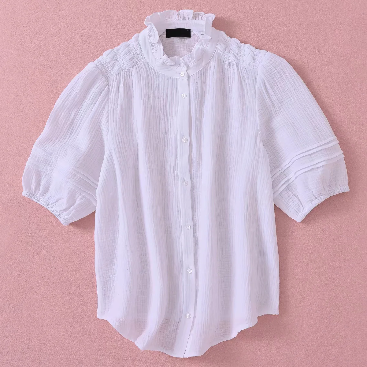 Women's plus Size Cotton Linen T-shirt Vintage Art Loose Open Cardigan Top Summer Half Sleeve Shirt for Casual Wear