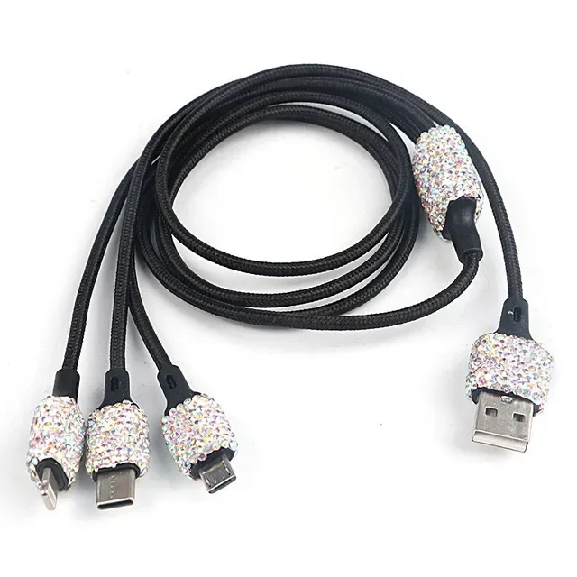 Nieuwe Bling USB Autolader 5V 2.1A Dual Port Snelle Adapter Roze Auto Decor Auto Styling Diamant Auto accessoires Interieur voor Vrouw