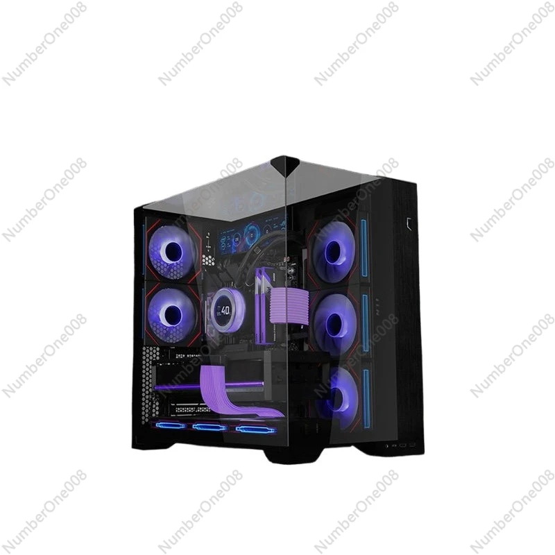 O11 Vision Compact Computer Case, Triple Glass Pillarless Design, Supports ATX/E-ATX, 360mm Water Cooling, GPU Length 408mm