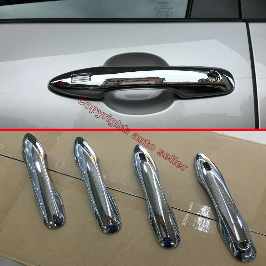 

ABS Chrome Door Handle Cover Trim With Smart Hole For Toyota Prius 2016 2017 Car Accessories Stickers W4