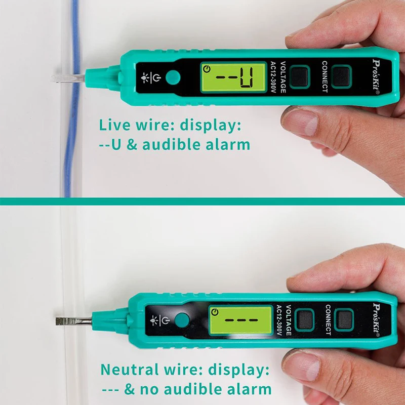 Pro'sKit NT-320-C Multifunctional Test Pen  special use Electrical Induction Test Pen digital display test pen for electricians