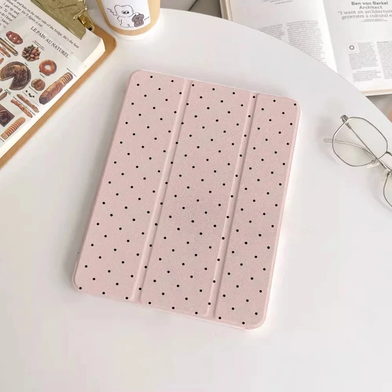 Polka Dots PU Acrylic Cover for IPad Air 2 Case IPad 10th Generation 10.2 7/8/9th Air 4/5 10.9 Air11/13 12.9 Pro11 2024 A16 11th