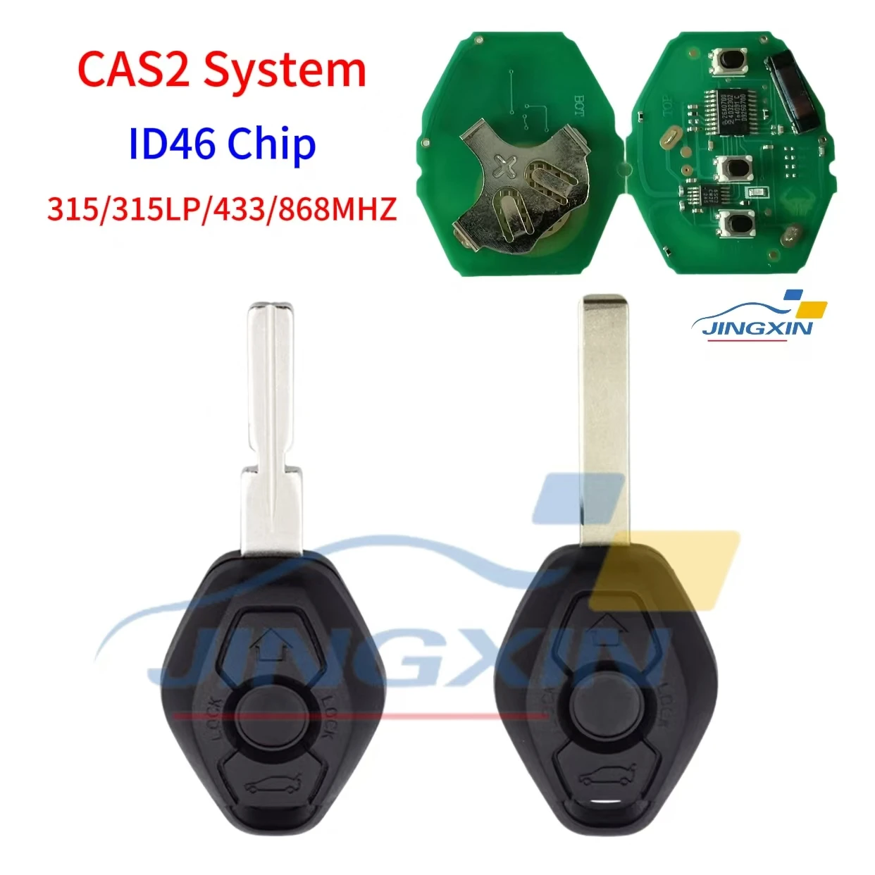 

jingxin CAS2 System Car Remote Key for BMW car key 3/5/7 Series 315/433/868 Mhz with ID 46 Chip HU92 Blade