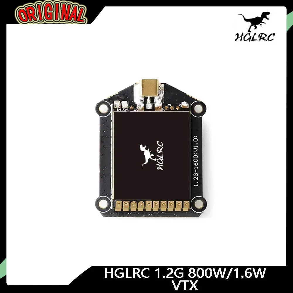 

HGLRC 1,2G 800 Вт/1,6 Вт Переключаемый модуль FPV-передатчика высокой мощности — 9 каналов, NTSC/PAL, дальнего действия для FPV-дронов и самолетов