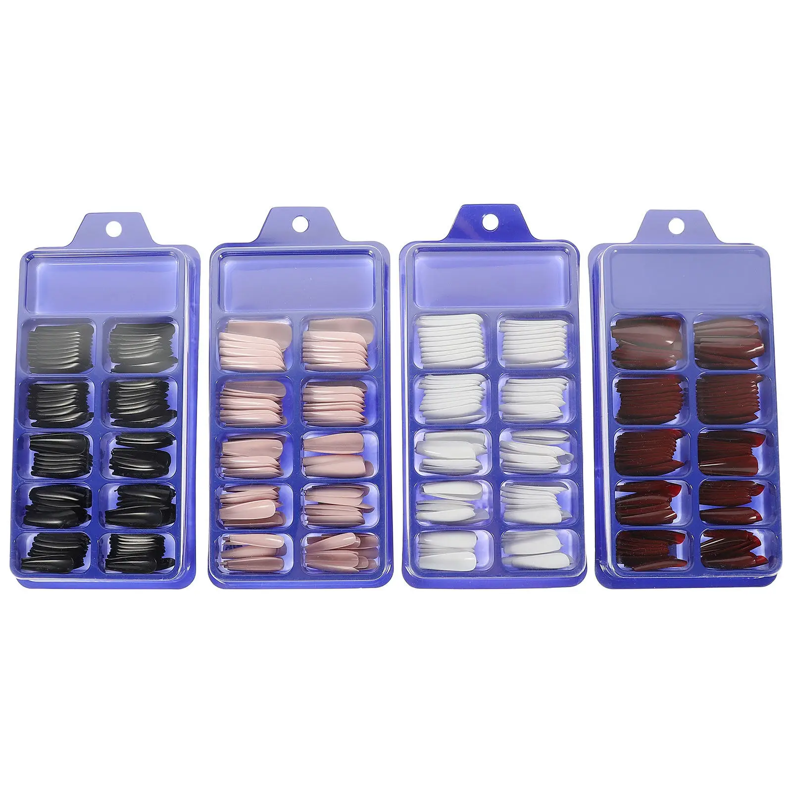 

400 шт. накладных ногтей с полным покрытием, длинные искусственные ногти для женщин, профессиональное и домашнее использование, маникюр, искусственные длинные ногти