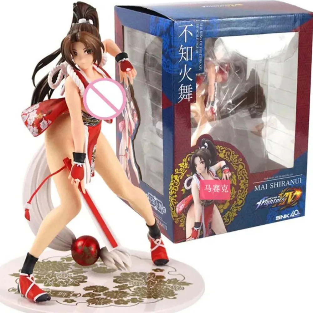 

26cm Anime The King Of Fighters Mai Shiranui Action Figure Fatal Fury Game Character Beauty Model Toys Cartoon Room Ornaments