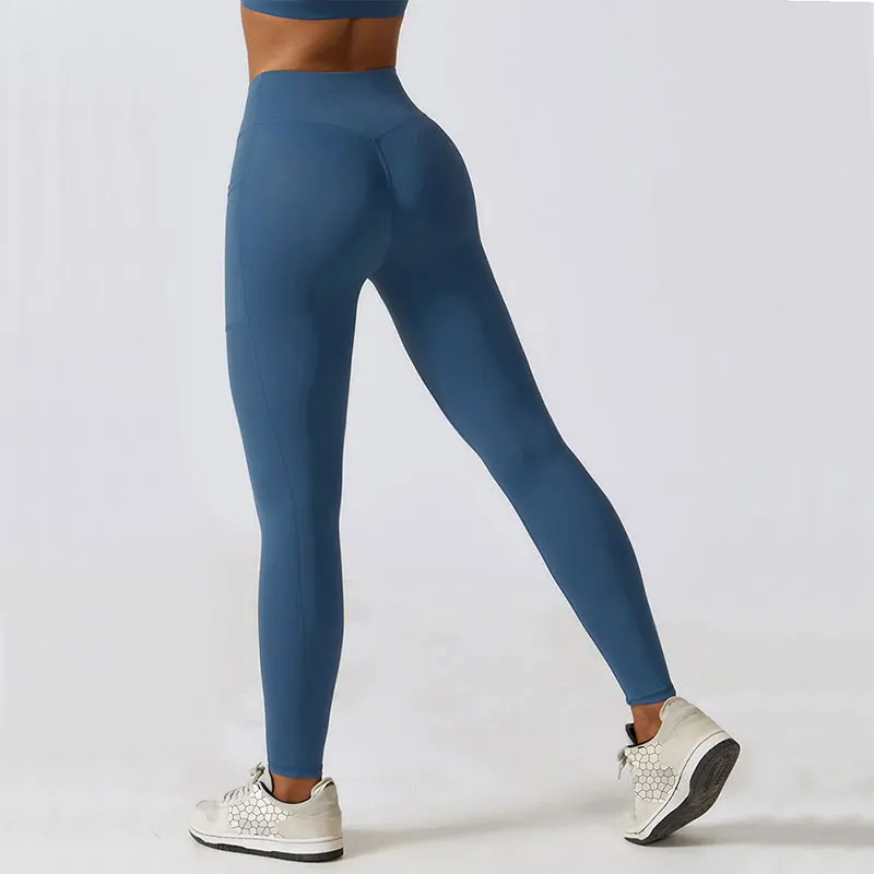 Jednolite legginsy damskie miękkie spodnie treningowe stroje Fitness spodnie do jogi z wysokim stanem stroje gimnastyczne Spandex legginsy Push Up