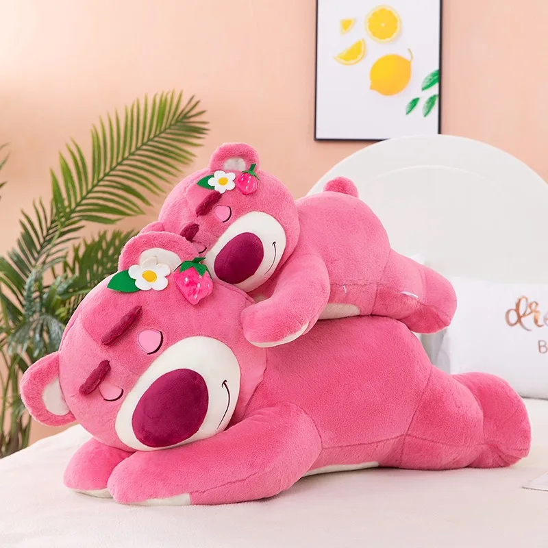 Disney Cute Party Strawberry Bear Plush Toy Cartoon Anime Stuffed Plush Doll Valentine's Day Gift for Girlfriend's Birthday