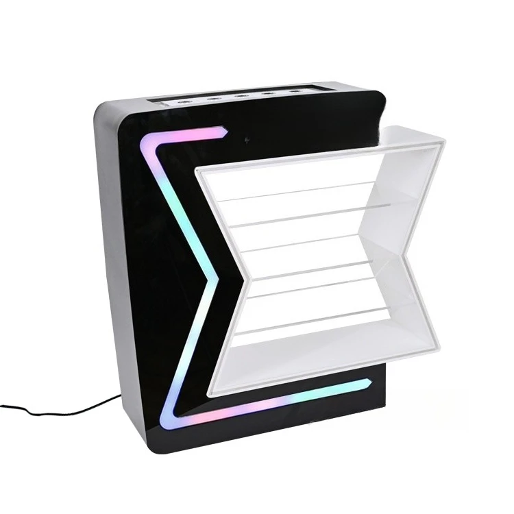 Table Top 3 Tiers Acrylic Display Colorful LED Acrylic Display Stand With Led Light