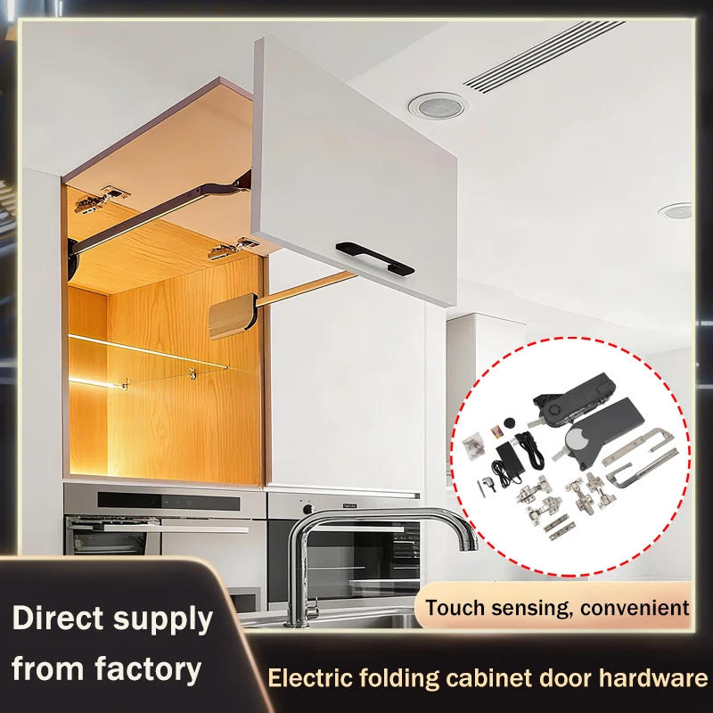 

Automatic Lift System Dual Folding Door Hardware Soft Closing Damping Hydraulic Gas Spring Support Rod For Cabinet Wardrobe