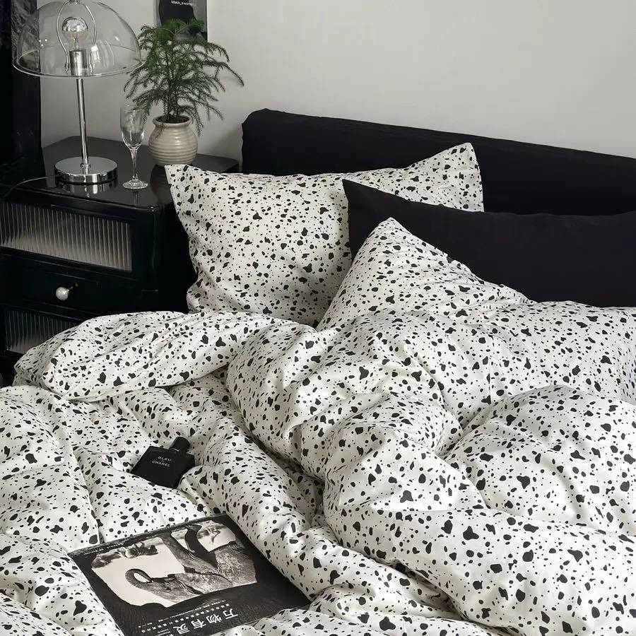 Bed Linen 2 Bedroom Washable Cotton 4pcs Bed Sheet Comforter Sets Simple 3pcs for Student Dormitory Pillowcase Bedding Set