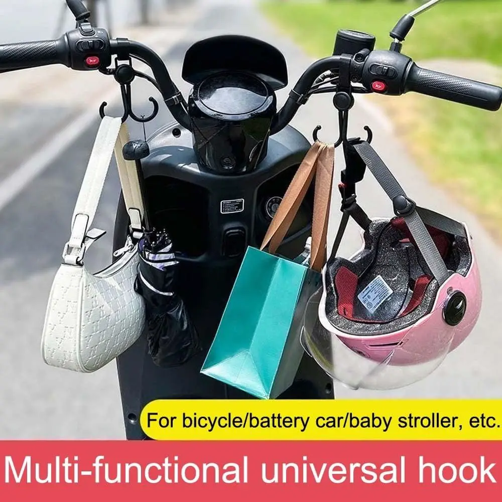 360 Degree Rotating Heavy Duty Handlebar Hanging Clamp On Heavy Duty Stroller Hook Hands Free Double Hook Hanging Hook Stroller