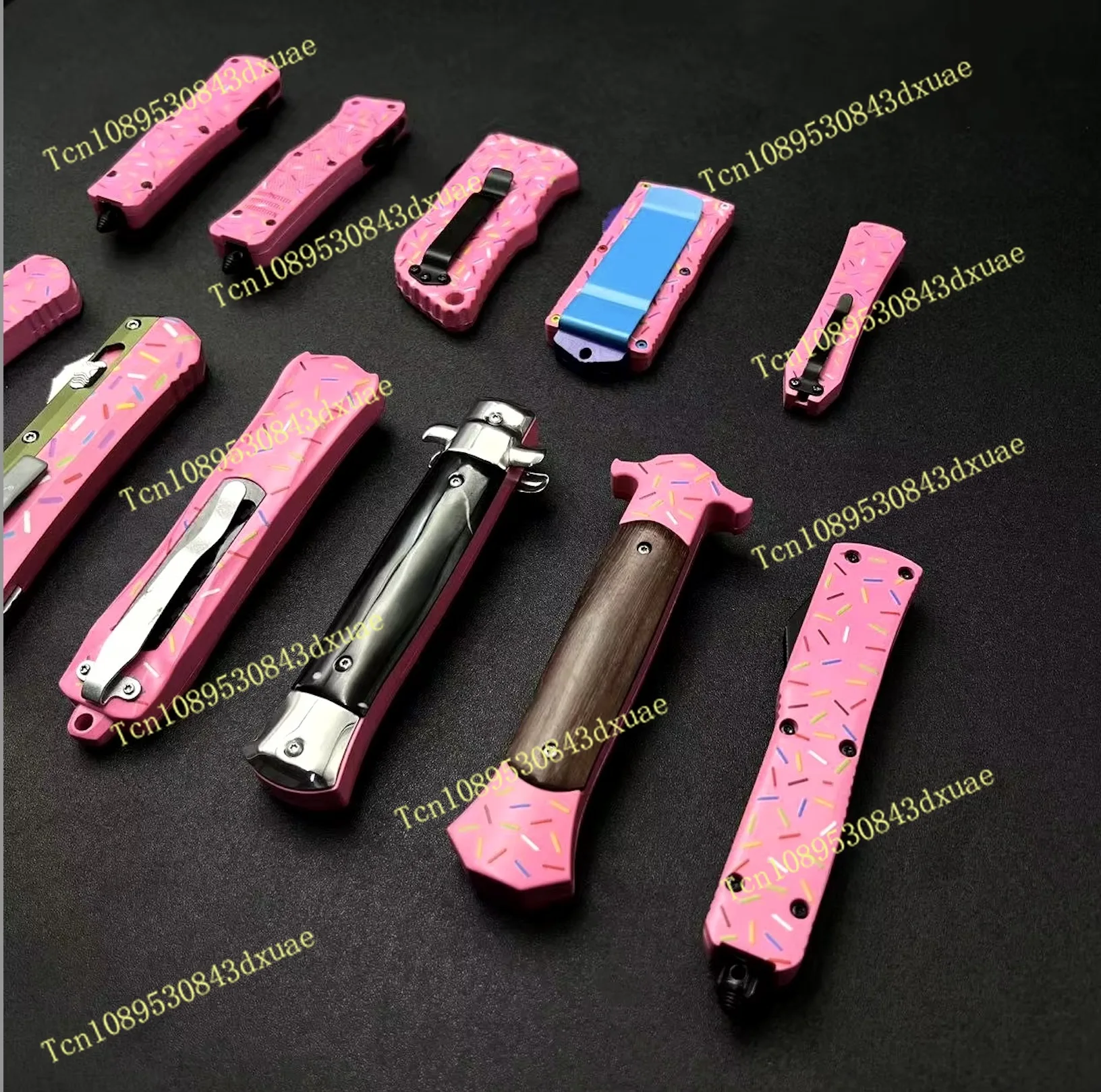 High Hardness Numerical Control Gravity Knife Color Doughnut Design OTF Sharp Stainless Steel Blade Stock