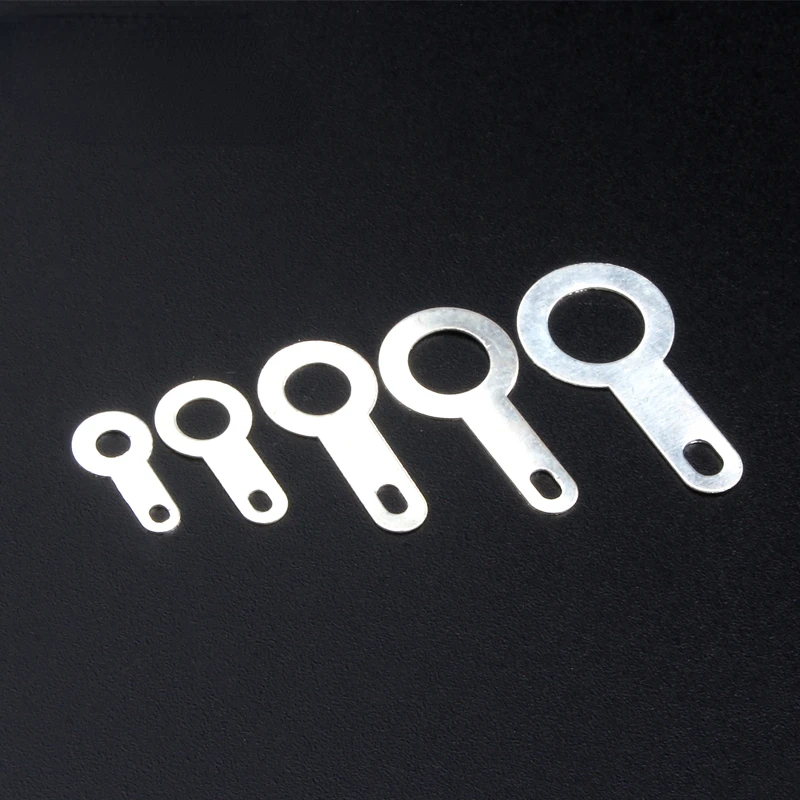 10-100PCS 2.2-8.2 Silver-plated Copper Single Head Soldering Terminal  Circular Weld Washer Welding Sheet Soldering Lug