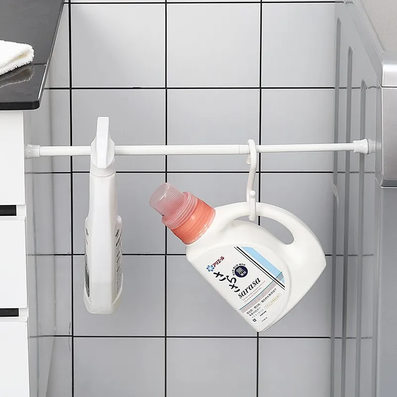 Adjustable Curtain Telescopic Pole, Multifunctional Spring, Loaded Extendable Rod, Household Hanging Rods, Bathroom Product, 1kg