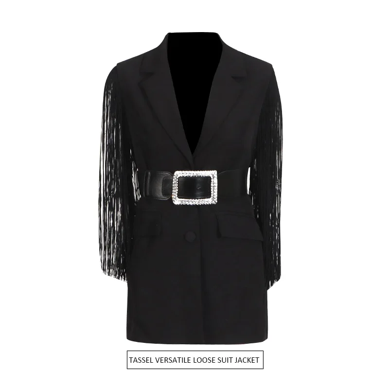 

Европейский и американский королевский свободный костюм без рукавов, новый пиджак с кисточками, женский летний пояс, люкс, женский пиджак, женская верхняя одежда