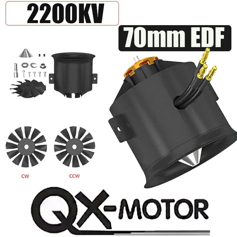 

QX-MOTOR QF-3027 12 лопастей EDF 70 мм 2200 кВ CW CCW канальный вентилятор с бесщеточным двигателем для деталей радиоуправляемого вертолета и дронов