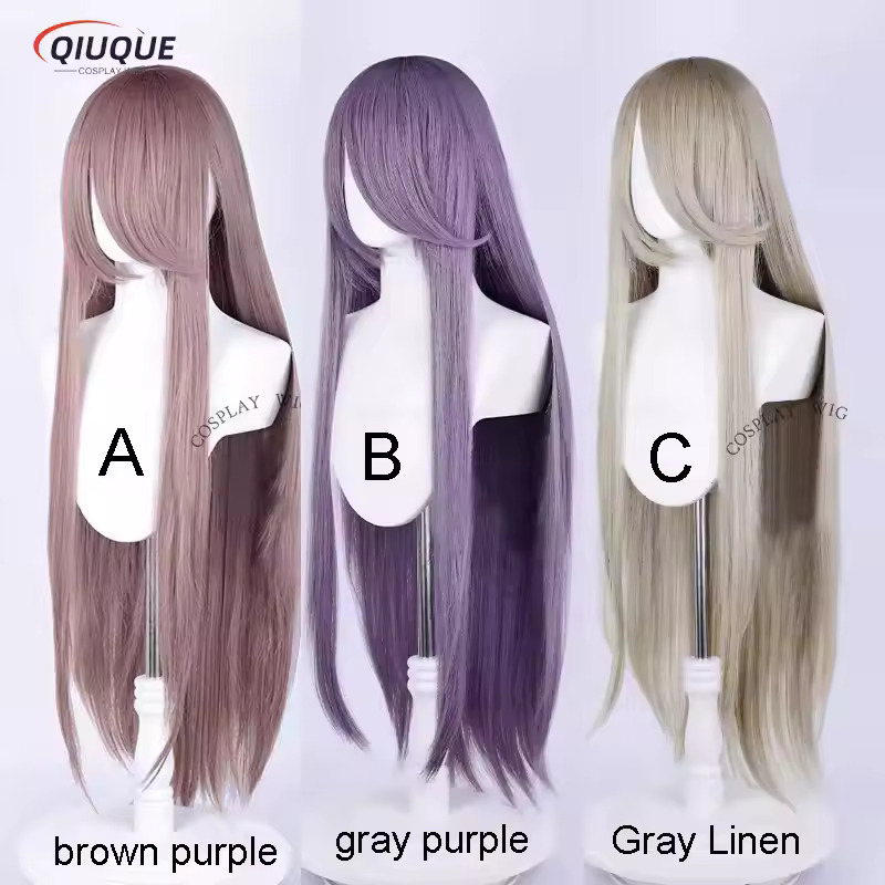 80 Colors 100cm Long Straight Cosplay Wig Anime Compatible Universal Omopinenet Heat Resistant Synthetic Hair Wigs + Wig Cap - Image 27