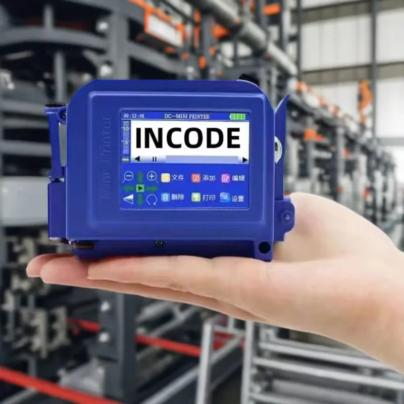 INCODE Mini Thermal 12.7mm Handheld TIJ Inkjet Printer 600dpi Expiry‑Date Coding Machine for Plastic Metal Label