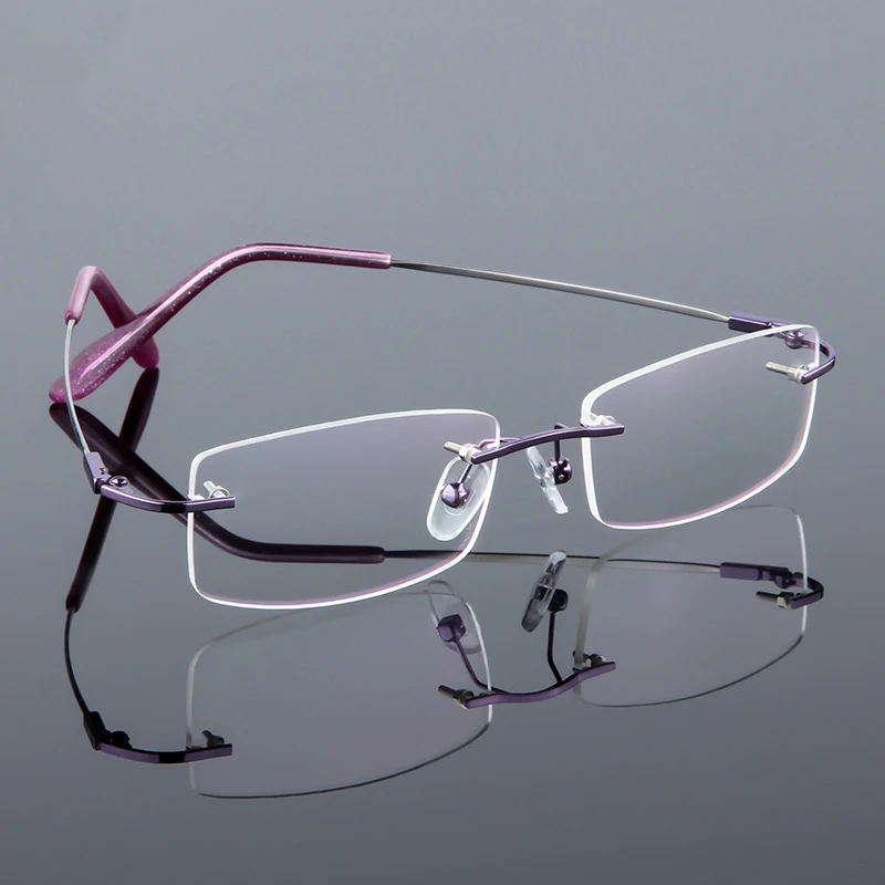 Titanium Alloy Screwless & Frameless Unisex Optical Glasses Frame,Women Men Eyeglasses Glass frames for Myopia Prescription F867