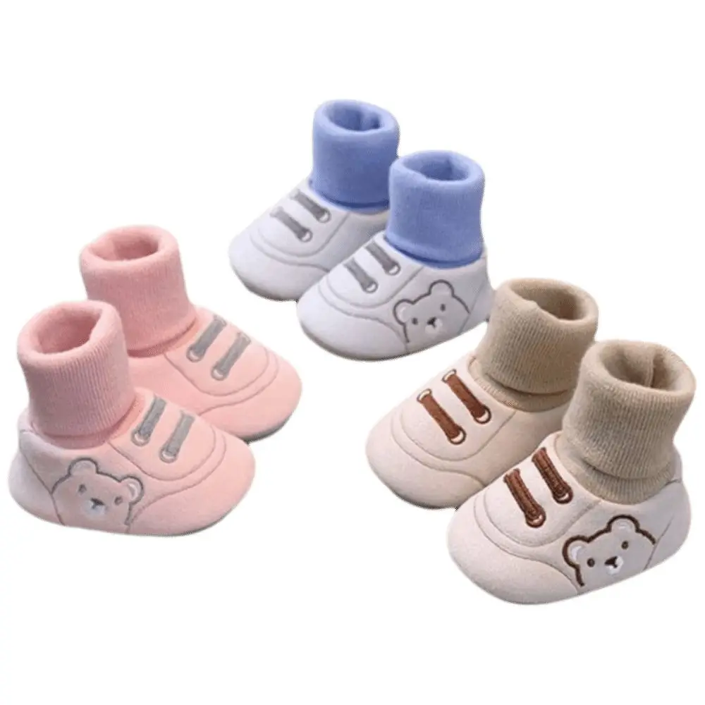 Soft Rubber Sole Walker Shoes Cartoon Design Breathable Infant Shoes Wear-resistant Non-Slip Unisex Floor Sneaker