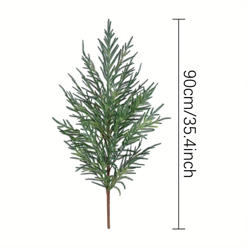 قطعة واحدة من فرع صنوبر نورفولك نابض بالحياة - مثالي لأشجار عيد الميلاد الصغيرة للمطبخ والديكور الخارجي نبات صناعي واقعي للداخل #4