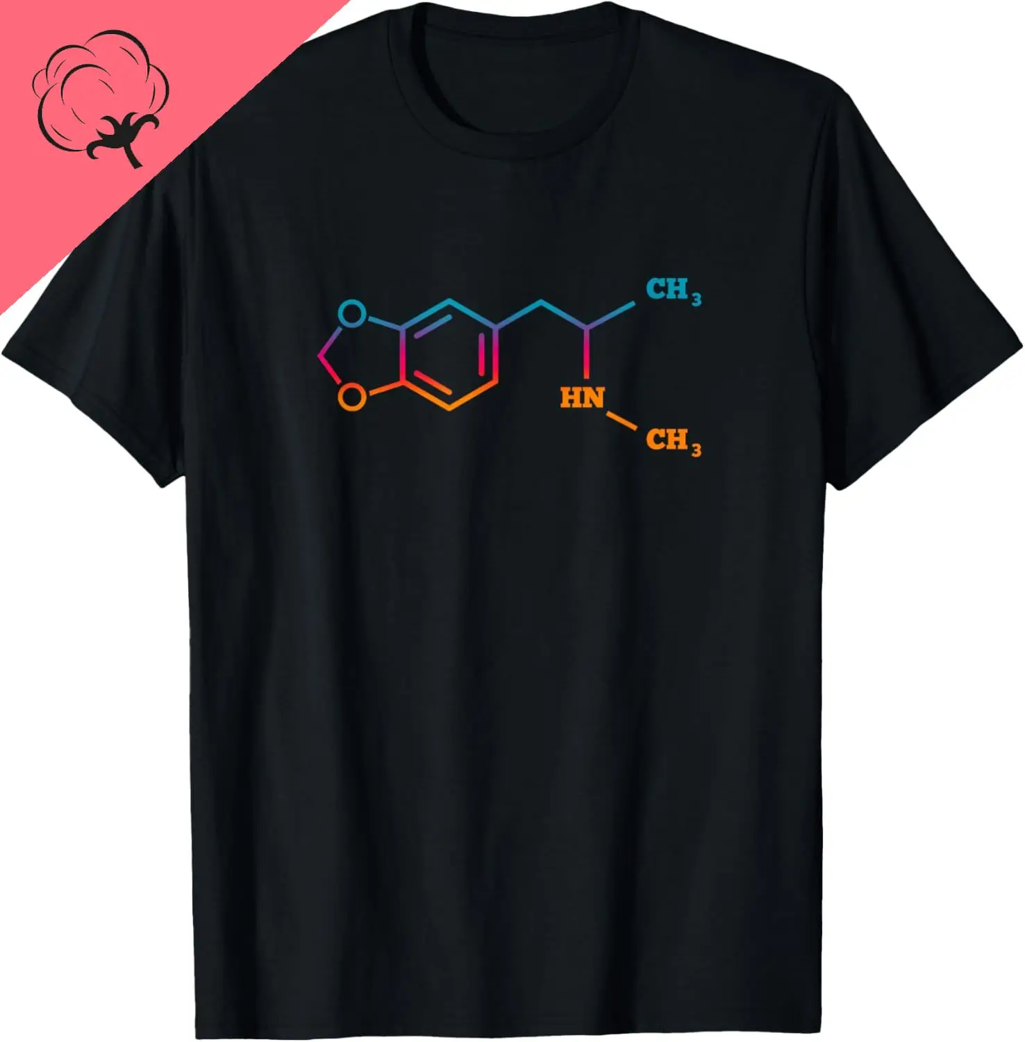 MDMA النشوة تكنو جزيء كيميائي مضحك EDM الهذيان حفلة تي شيرت مخصص مطبوعة الجرافيك تي شيرت قمصان الشارع الشهير