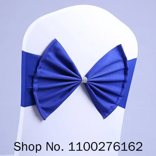 20pcs/lot Red/Blue/Purple 10 Colors Spandex Hotel Banquet Chair Bow Knot For Wedding Party Kids Birthday Decoration