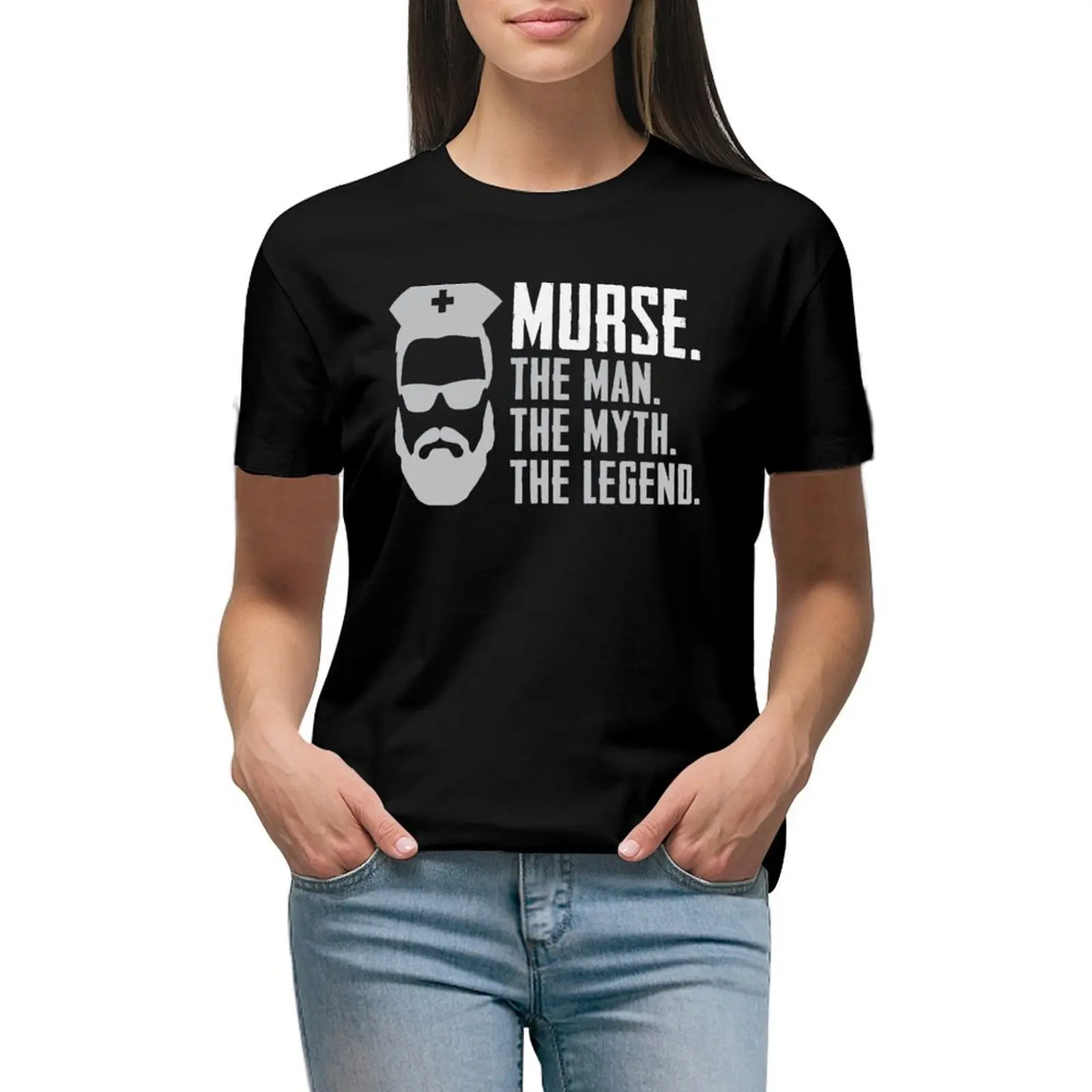 Funny Murse Gift Male Nurse Gifts RN LPN CNA T-shirt female anime clothes Female clothing plus size t shirts for Women loose fit