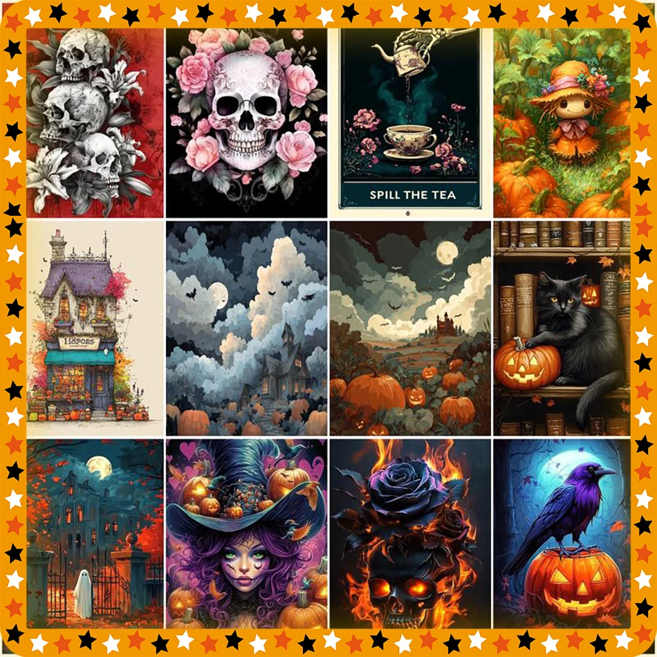 

SDOYUNO Stitch Diamond Painting Halloween holiday gifts Embroidery Cross Stitch Diamond Mosaic Set Kit 5D Crystal Diy Home Decor