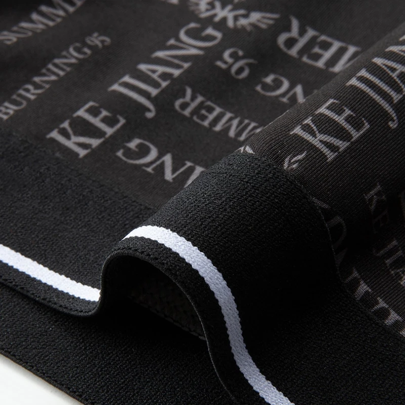 6PCS Ropa interior estampada de moda para hombre de punto 6T666 95% poliéster elástico