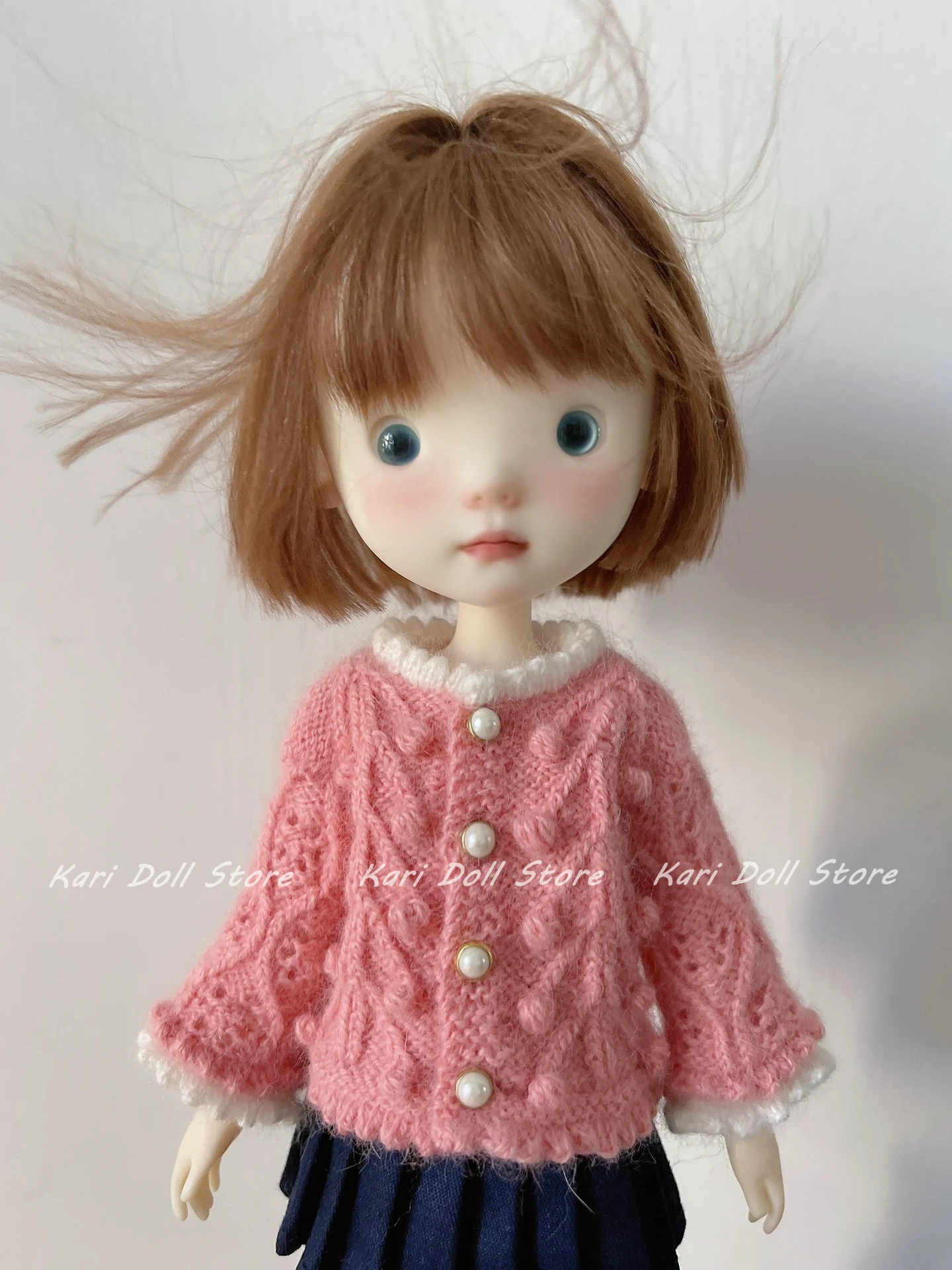 

Kari Doll Одежда и юбки Розовый вязаный свитер для куклы Landazz Landoudou