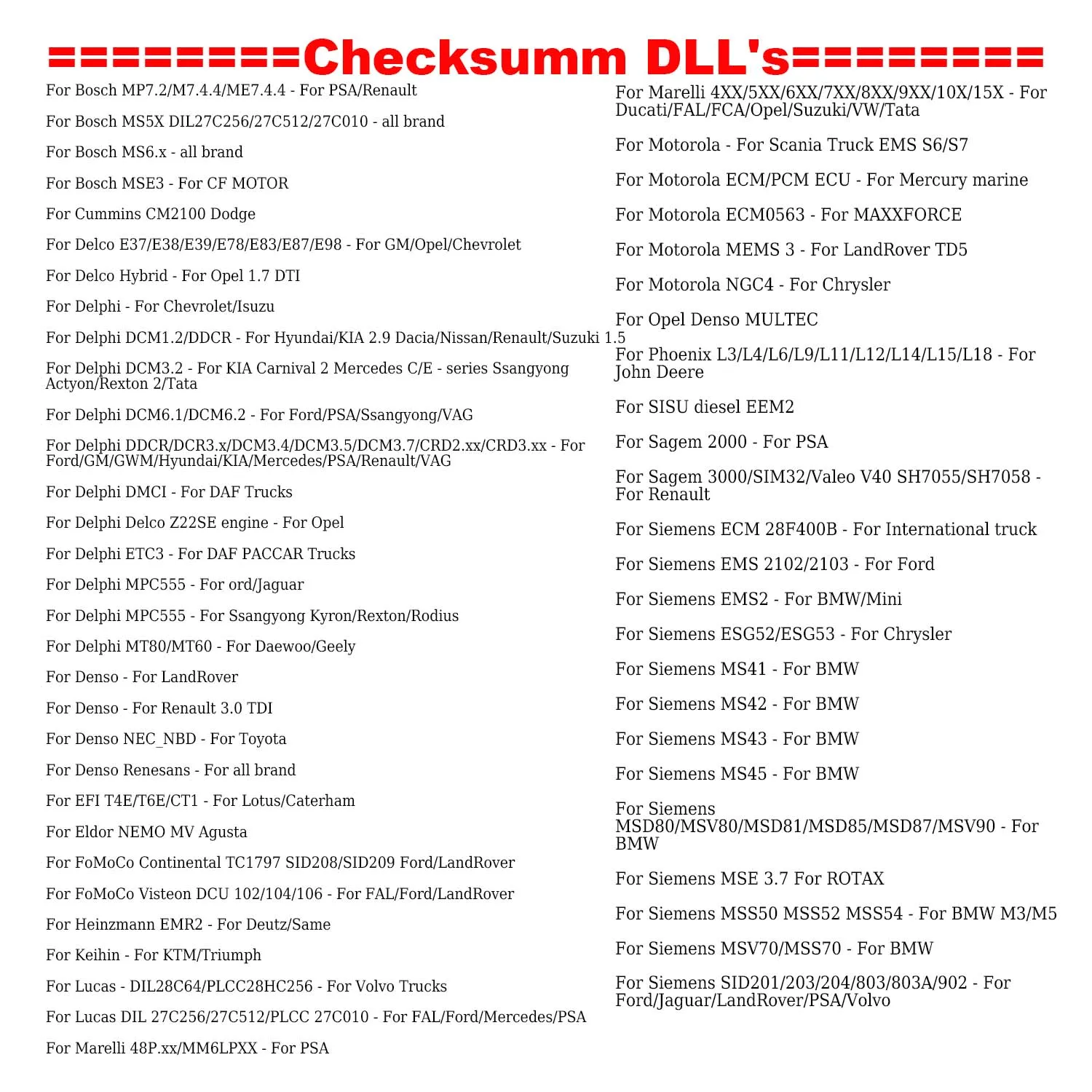 أداة حاسبة LSuite 1.0 Checksum L-suite تصحيح Cheksum لـ Ksuite Kess Ktag لـ KT200 لمبرمج Fox-Flash ECU وما إلى ذلك