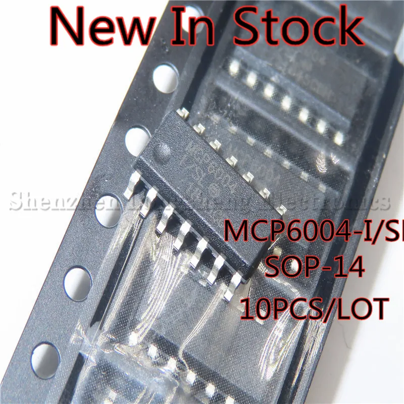10PCS/LOT New MCP6004 MCP6004-I/SL SOP-14 SMD  Operational amplifier chip In Stock Original Quality 100%