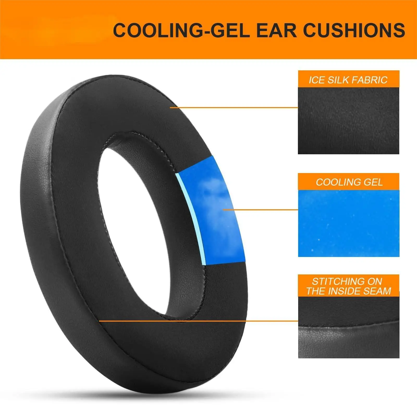 Cooling-żel zamienne Earpads poduszki do słuchawek Sennheiser HD598/HD558/HD599/HD569/HD579/HD515/HD555/HD560s/HD518