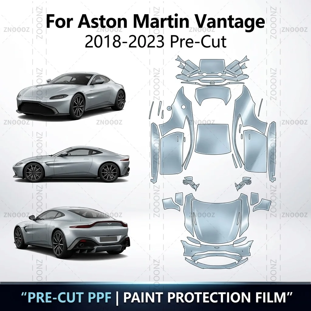 For Aston Martin Vantage 2018-2023 Pre-Cut PPF Paint Protection TPU Self Healing Full Vehicle Glossy Clear Matte Black