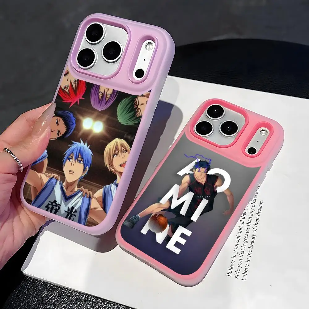 Kuroko No Basket Anime Aomine Daiki Phone Case 2-in-1 Detachable Clear with Card Holder for iPhone 12-17 Soft Multi-Color view 2