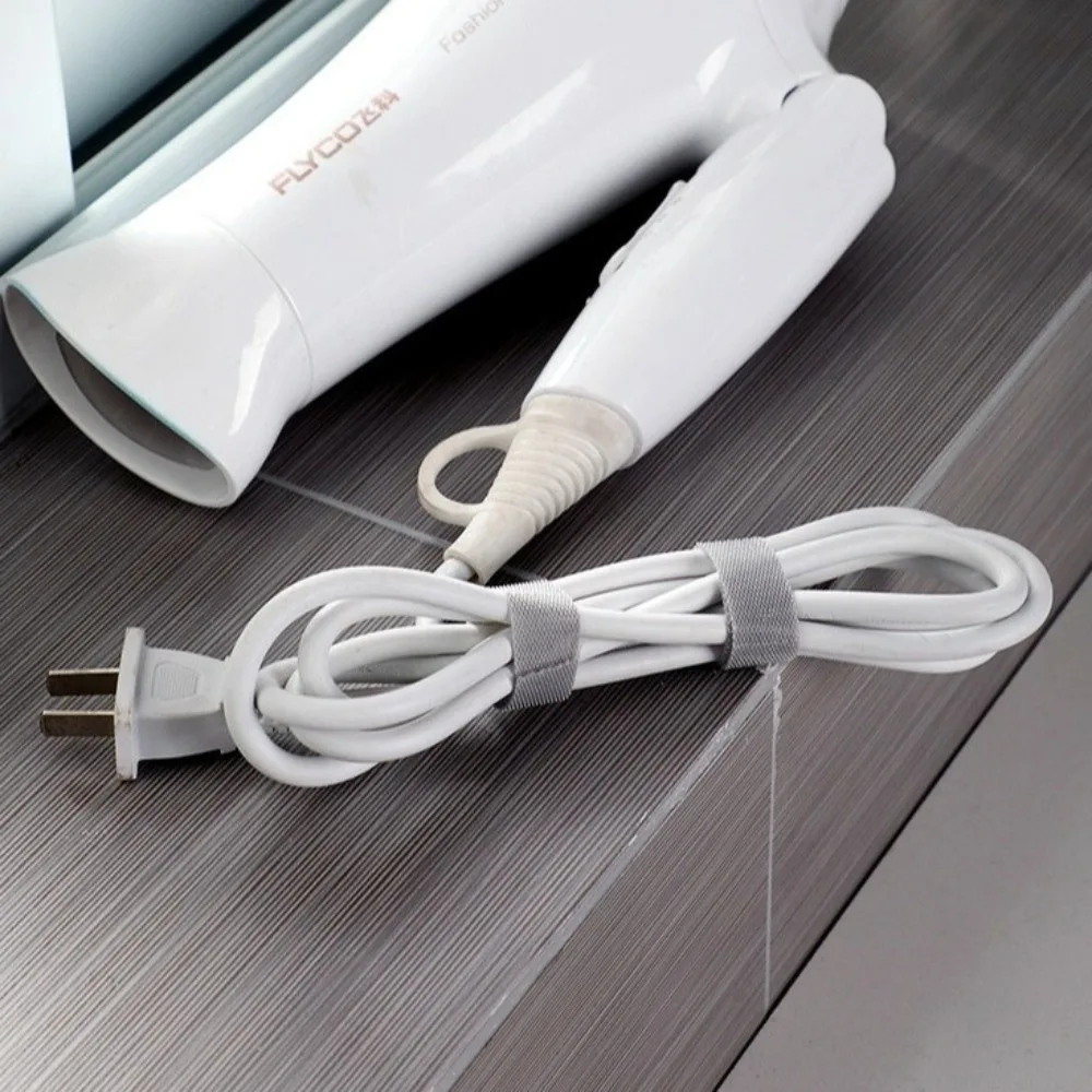 1/2 Inch X 16.4ft Hook and Loop Straps Double Sided Self-Gripping Fastening Cable Ties Cut To Length Grey Reusable Cable Straps