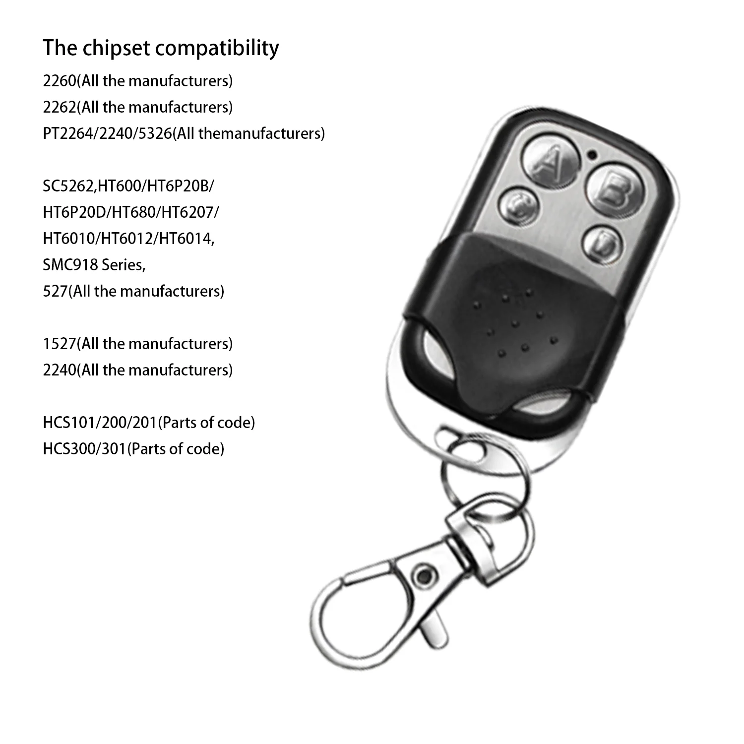 JZFY 433MHz Remote Control Cloning Copy Clone Code  RF 4 Button Duplicator Electric Garage Door Gate Opener Transmitter