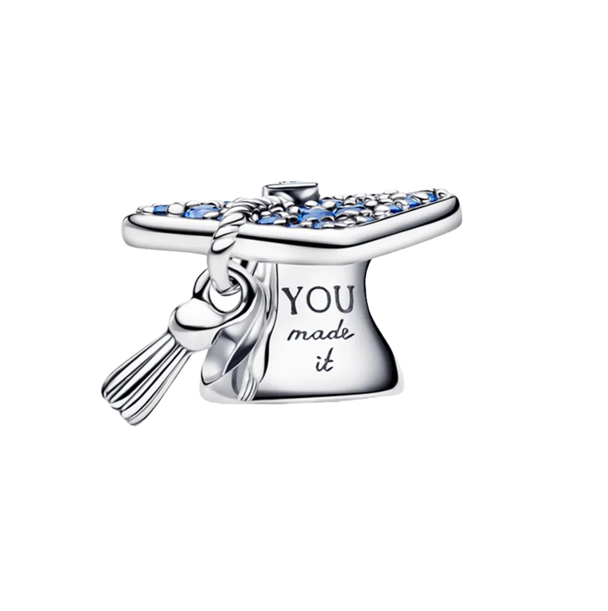Original 925 Sterling Silver Charms Graduation Season Mortarboard Beads Pendant Bracelets Necklaces Women DIY Jewelry Gift