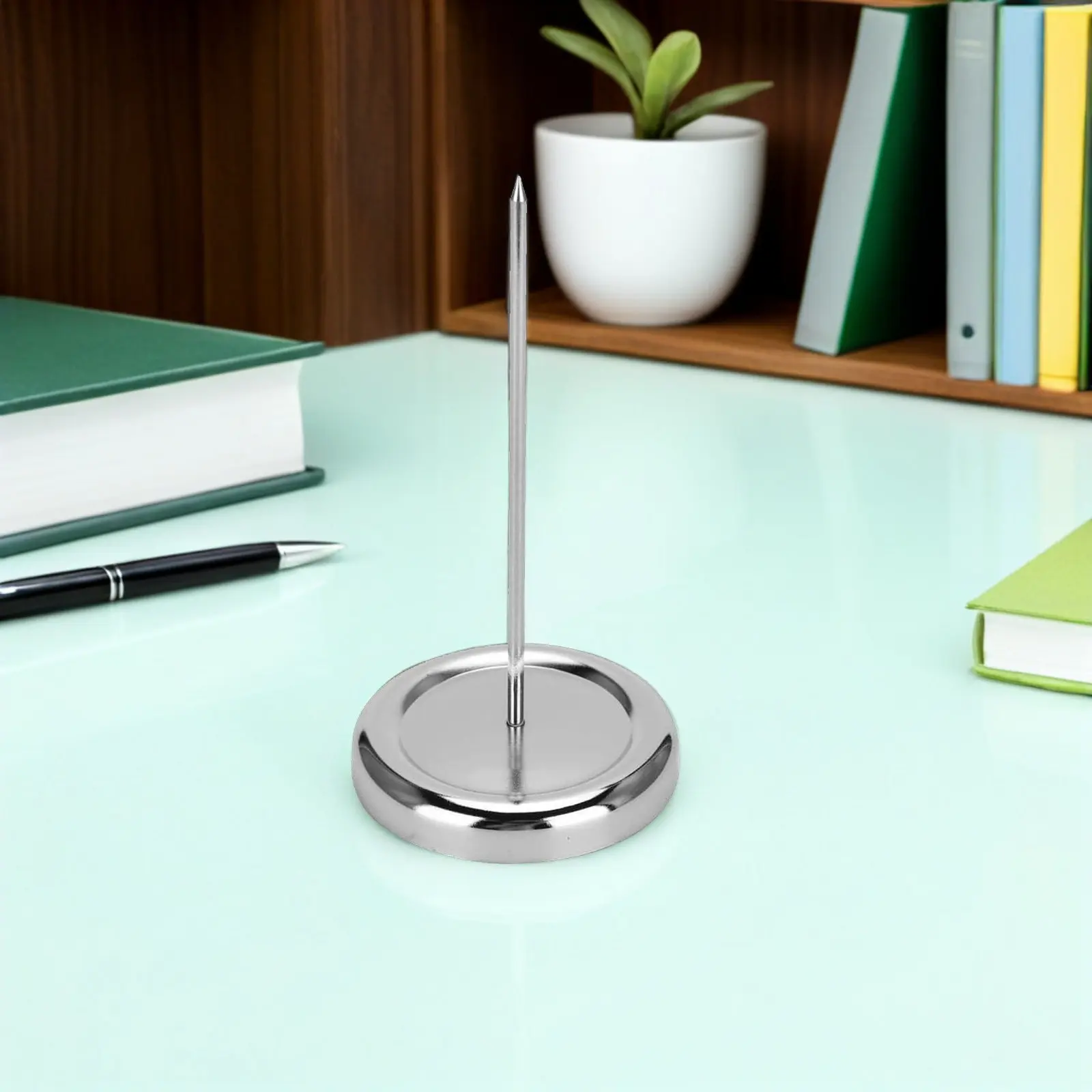 2Pcs Stainless Steel Ticket Receipt Holder Spike for Restaurant Kitchen Office Invoice Organizer Menu Clip Food Order Ticket