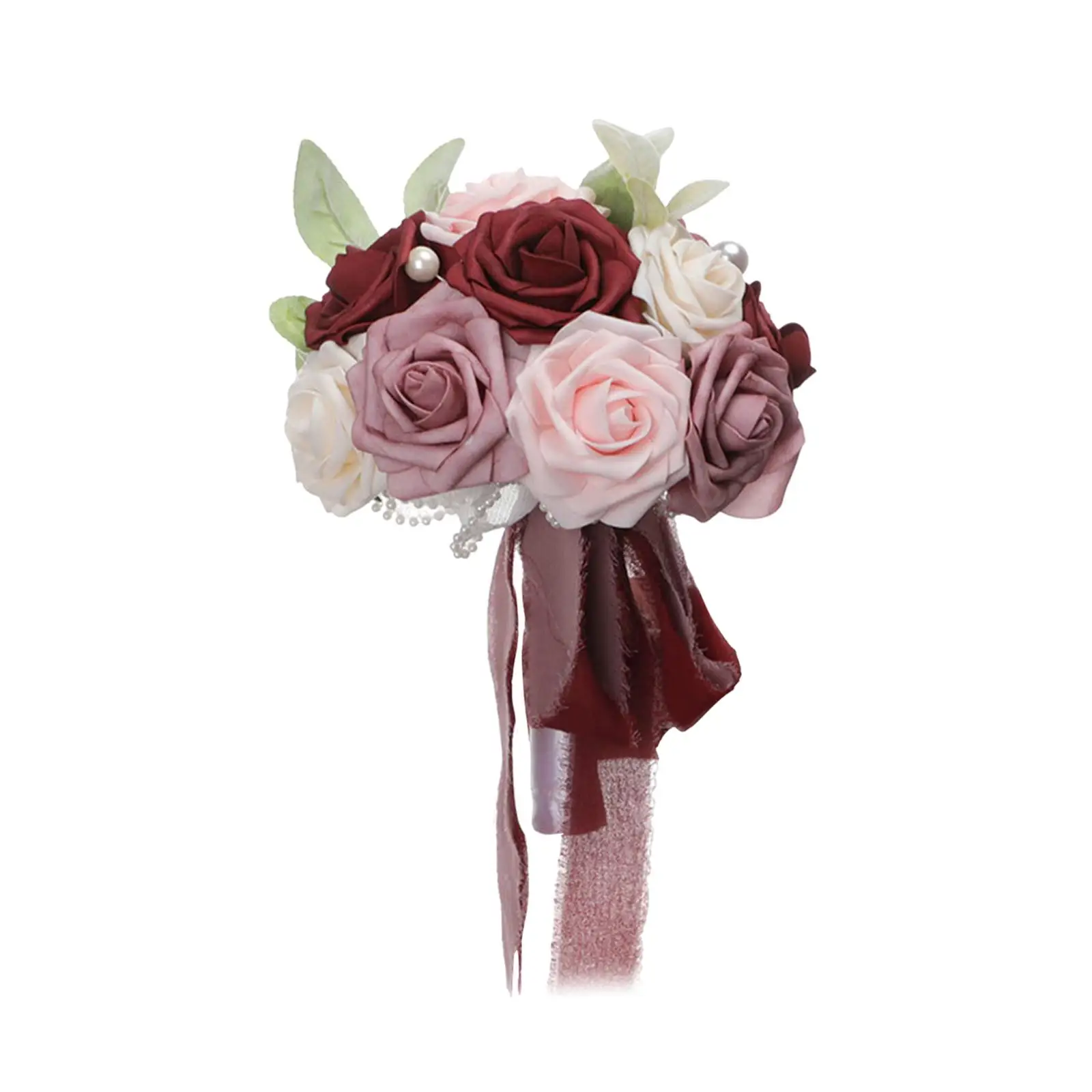 

Wedding Bridal Bouquet Decorations Rustic Flower Arrangements Artificial Rose Flowers Toss Bouquet for Festival Anniversary