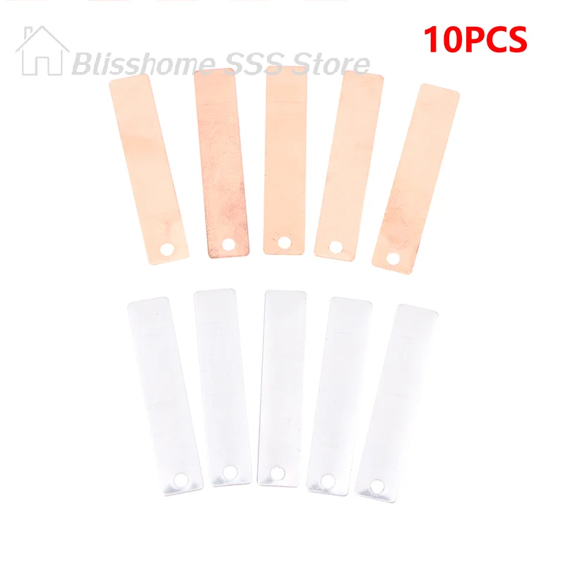 【S】10 PCS Copper Sheet Zinc Electrode Strip Anode For Electroplating Plate DIY Fruit Materials Consumables Strips